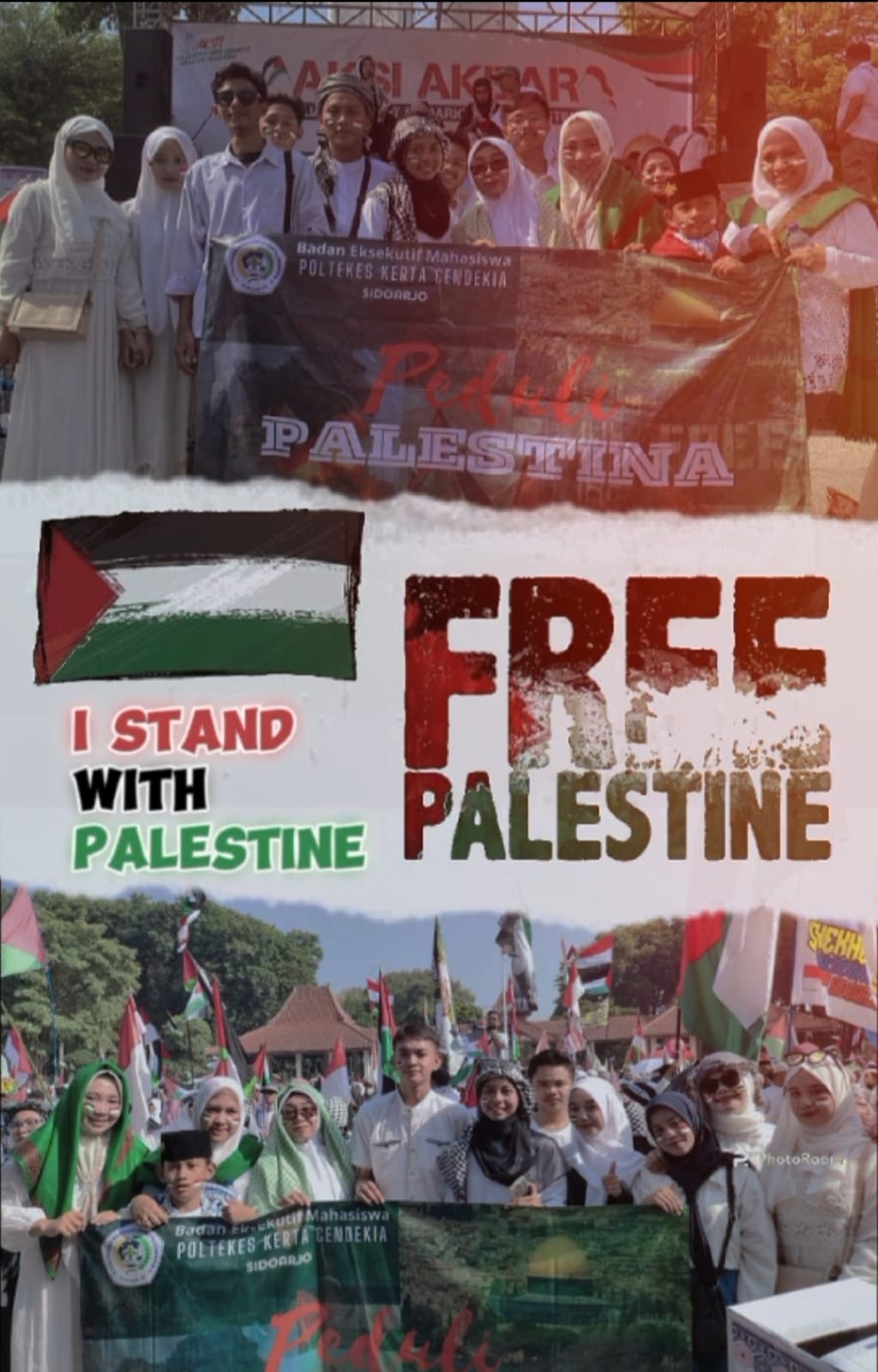 Kegiatan Poltekkes Kerta Cendekia Aksi Akbar Peduli Palestina
